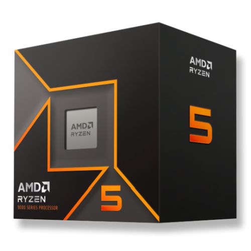 AMD Ryzen 5 9600 CPU with Wraith Stealth Cooler, AM5, 3.8GHz (5.2 Turbo), 6-Core, 65W, 38MB Cache, 4nm, 9th Gen, Radeon Graphics - PC Gear UK