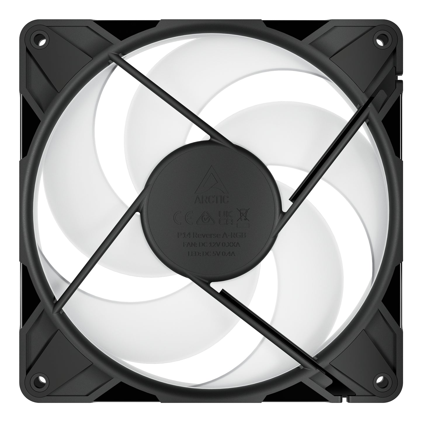 ARCTIC P14 Pro Reverse A-RGB 140mm PWM Fan with Cable Splitter Black