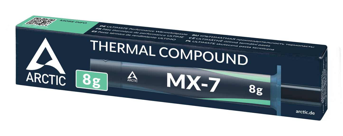 ARCTIC MX-7 Ultimate Performance Thermal Paste, 8g, Non-Conductive, -50°C to 250°C, Grey