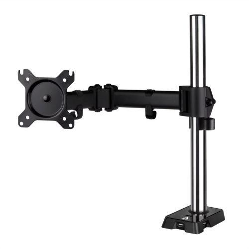 Arctic Z1 Gen 3 Single Monitor Arm with 4-Port USB 2.0 Hub, up to 43" Monitors / 49" Ultrawide, 180° Swivel, 360° Rotation - PC Gear UK
