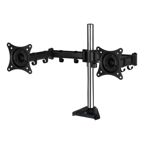 Arctic Z2 Pro (Gen3) Dual Monitor Arm with 4-Port USB 3.0 Hub, Up to 34" Monitors / 29" Ultrawide, 180° Swivel, 360° Rotation - PC Gear UK