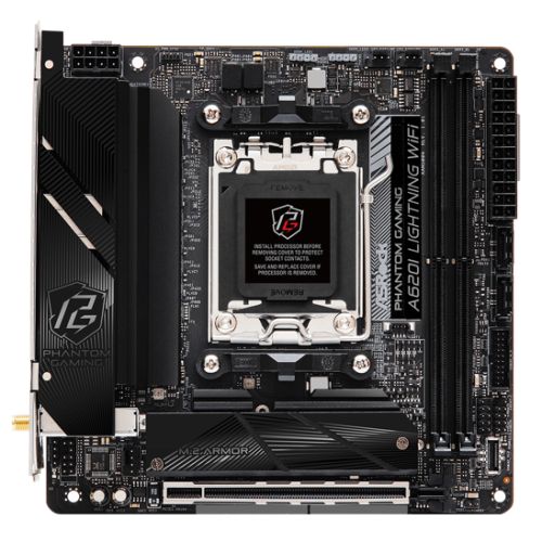 Asrock A620I LIGHTNING WIFI, AMD A620, AM5, Mini ITX, 2 DDR5, HDMI, Wi-Fi 6E, 2.5G LAN, 2x M.2 - PC Gear UK