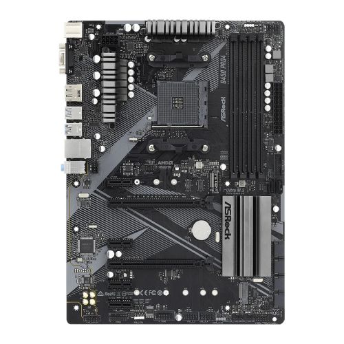 Asrock B450 PRO4 R2.0, AMD B450, AM4, ATX, 4 DDR4, XFire, VGA, HDMI, DP, 2x M.2 - PC Gear UK