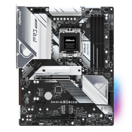 Asrock B650 PRO RS, AMD B650, AM5, ATX, 4 DDR5, HDMI, DP, 2.5G LAN, PCIe4, RGB, 3x M.2 - PC Gear UK
