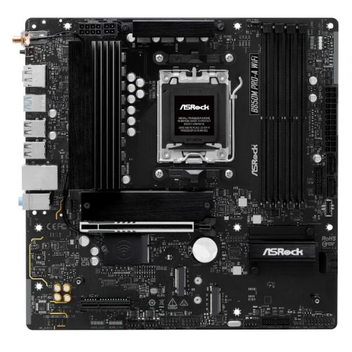 Asrock B850M PRO-A WIFI, AMD B850, AM5, Micro ATX, 4 DDR5, HDMI, DP, Wi-Fi 6E, 2.5G LAN, 3x M.2 - PC Gear UK
