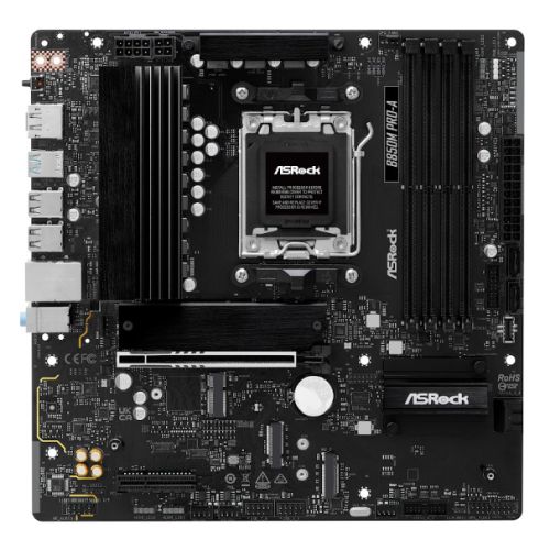 Asrock B850M PRO-A, AMD B850, AM5, Micro ATX, 4 DDR5, HDMI, DP, 2.5G LAN, 3x M.2 - PC Gear UK