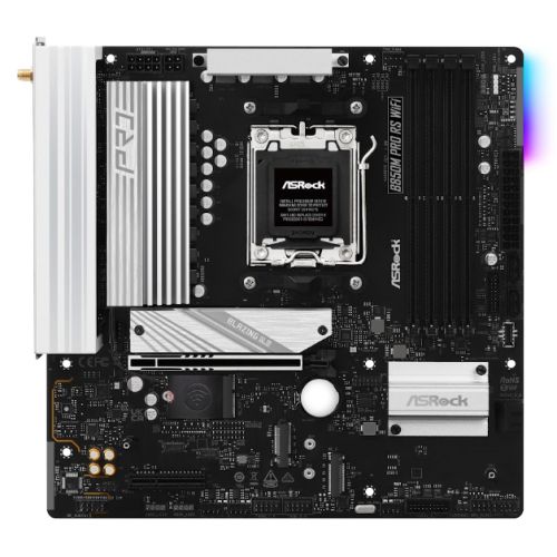 Asrock B850M PRO RS WIFI, AMD B850, AM5, Micro ATX, 4 DDR5, HDMI, DP, Wi-Fi 6E, 2.5G LAN, RGB, 3x M.2 - PC Gear UK