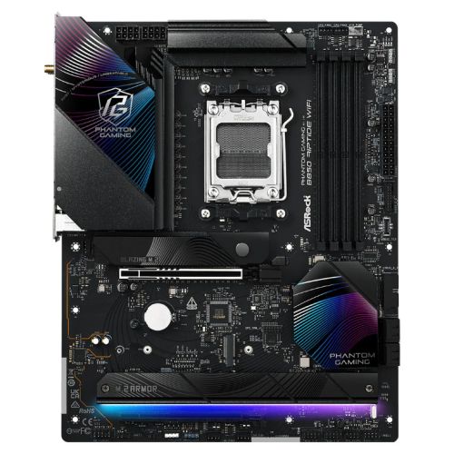 Asrock B850 RIPTIDE WIFI, AMD B850, AM5, ATX, 4 DDR5, HDMI, Wi-Fi 7, 2.5G LAN, RGB, 4x M.2 - PC Gear UK