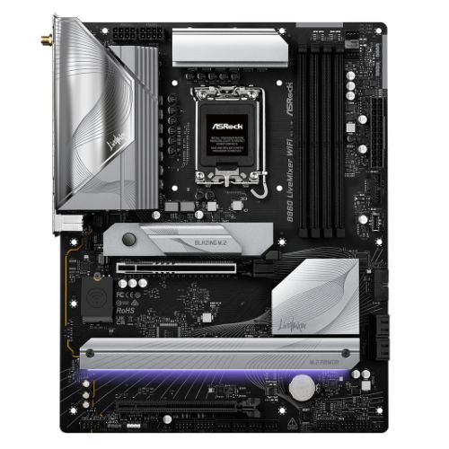 Asrock B860 LIVEMIXER WIFI, Intel B860, 1851, ATX, 4 DDR5, HDMI, DP, TB4, Wi-Fi 6E, 2.5G LAN, RGB, 3x M.2 - PC Gear UK