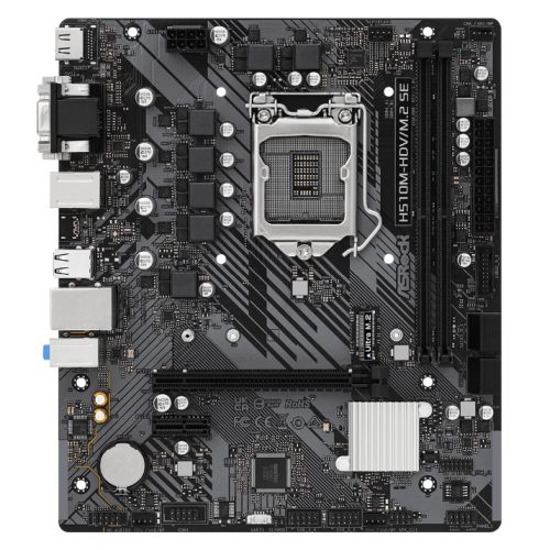 Asrock H510M-HDV/M.2 SE, Intel H510, 1200, Micro ATX, 2 DDR4, VGA, DVI, HDMI, M.2 - PC Gear UK