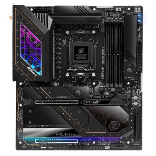 Asrock X870E TAICHI, AMD X870E, AM5, EATX, 4 DDR5, HDMI, 2 USB4, Wi-Fi 7, 5G LAN, RGB, 4x M.2 - PC Gear UK