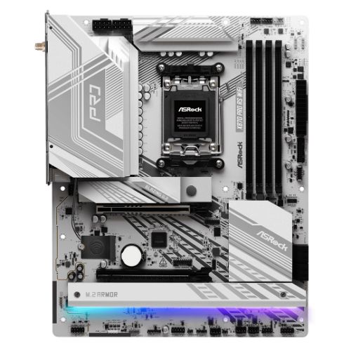 Asrock X870 PRO RS WIFI, AMD X870, AM5, ATX, 4 DDR5, HDMI, 2 USB4, Wi-Fi 7, 2.5G LAN, RGB, 3x M.2 - PC Gear UK