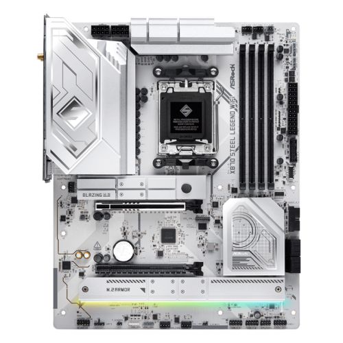 Asrock X870 STEEL LEGEND WIFI, AMD X870, AM5, ATX, 4 DDR5, HDMI, 2 USB4, Wi-Fi 7, 2.5G LAN, RGB, 3x M.2 - PC Gear UK