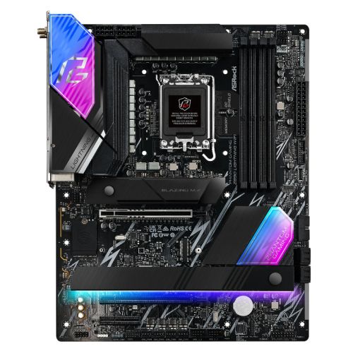 Asrock Z890 LIGHTNING WIFI, Intel Z890, 1851, ATX, 4 DDR5, HDMI, 2 TB4, Wi-Fi 7, 2.5G LAN, RGB, 4x M.2 - PC Gear UK