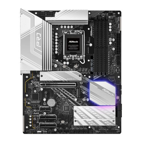 Asrock Z890 PRO RS, Intel Z890, 1851, ATX, 4 DDR5, HDMI, DP, 2 TB4, 2.5G LAN, RGB, 4x M.2 - PC Gear UK