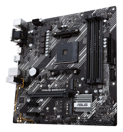 ASUS Prime B550M-K AMD AM4 Micro-ATX Motherboard, 4x DDR4, 2x M.2, PCIe 4.0, 4x SATA, HDMI, DVI-D, GbE