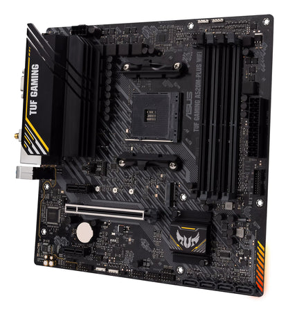 ASUS TUF Gaming A520M-Plus WiFi AMD AM4 Micro-ATX Motherboard, 4x DDR4, M.2, 4x SATA, HDMI, Wi-Fi 5
