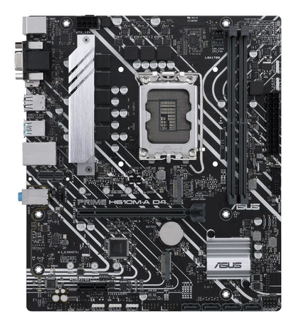ASUS Prime H610M-A D4-CSM Intel LGA1700 Micro-ATX Motherboard, 2x DDR4, 2x M.2, PCIe 4.0, 4x SATA, 1GbE, HDMI 2.1, DP 1.4