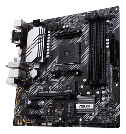 ASUS Prime B550M-A WiFi II AMD AM4 Micro-ATX Motherboard, 4x DDR4, 2x M.2, PCIe 4.0, 4x SATA, Wi-Fi 6