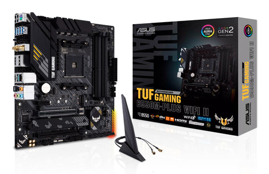 ASUS TUF Gaming B550M-Plus WiFi II AMD AM4 Micro-ATX Motherboard, 4x DDR4, 2x M.2, PCIe 4.0, 4x SATA, Wi-Fi 6