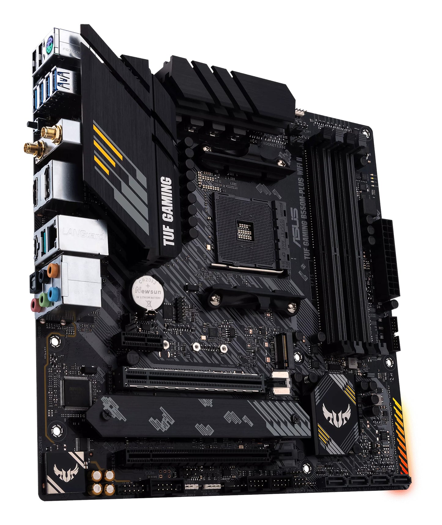 ASUS TUF Gaming B550M-Plus WiFi II AMD AM4 Micro-ATX Motherboard, 4x DDR4, 2x M.2, PCIe 4.0, 4x SATA, Wi-Fi 6