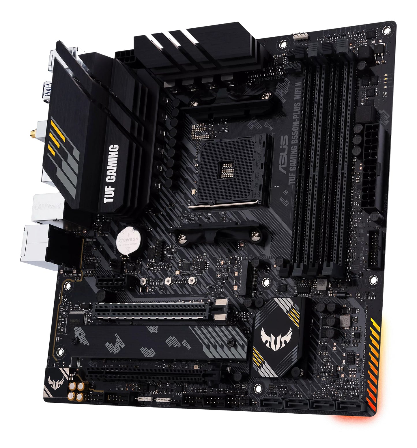 ASUS TUF Gaming B550M-Plus WiFi II AMD AM4 Micro-ATX Motherboard, 4x DDR4, 2x M.2, PCIe 4.0, 4x SATA, Wi-Fi 6