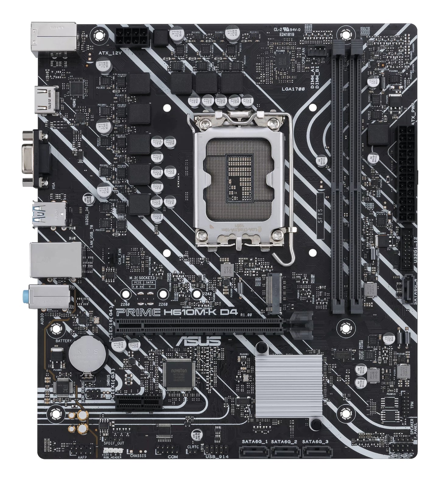 ASUS Prime H610M-K D4 Intel LGA1700 Micro-ATX Motherboard, 2x DDR4, M.2, PCIe 4.0, 4x SATA, HDMI 2.1, GbE