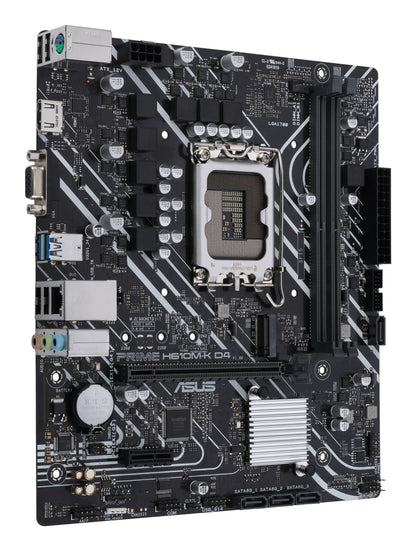 ASUS Prime H610M-K D4 Intel LGA1700 Micro-ATX Motherboard, 2x DDR4, M.2, PCIe 4.0, 4x SATA, HDMI 2.1, GbE