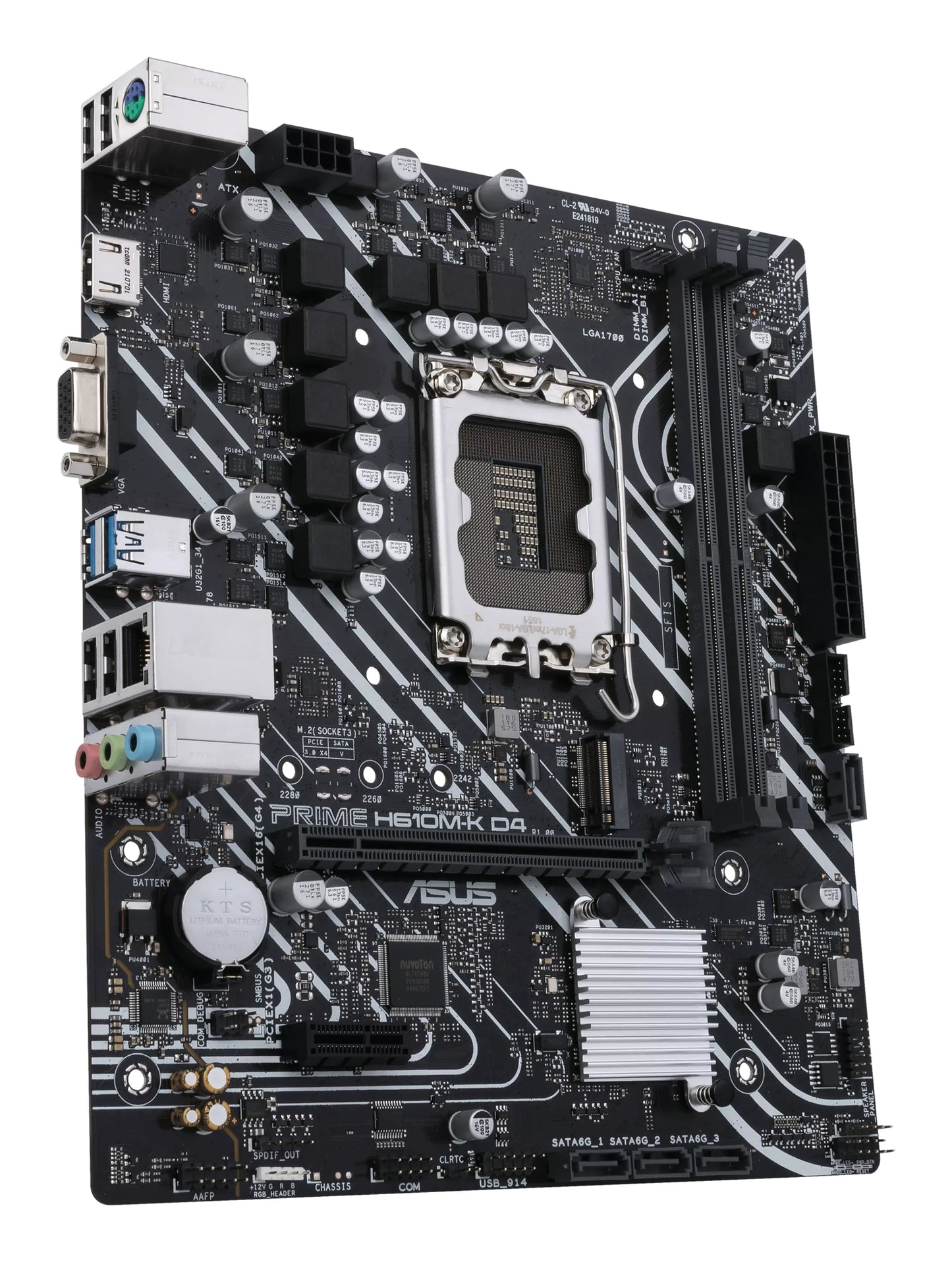 ASUS Prime H610M-K D4 Intel LGA1700 Micro-ATX Motherboard, 2x DDR4, M.2, PCIe 4.0, 4x SATA, HDMI 2.1, GbE
