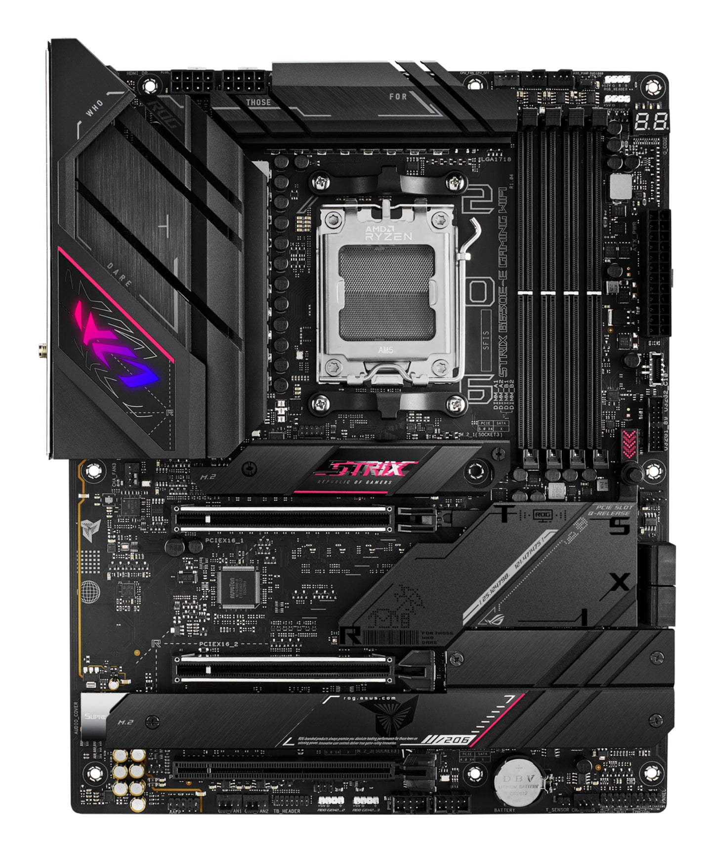 ASUS ROG Strix B650E-E Gaming WiFi AMD AM5 ATX Motherboard, 4x DDR5, 4x M.2, PCIe 5.0, Wi-Fi 6E