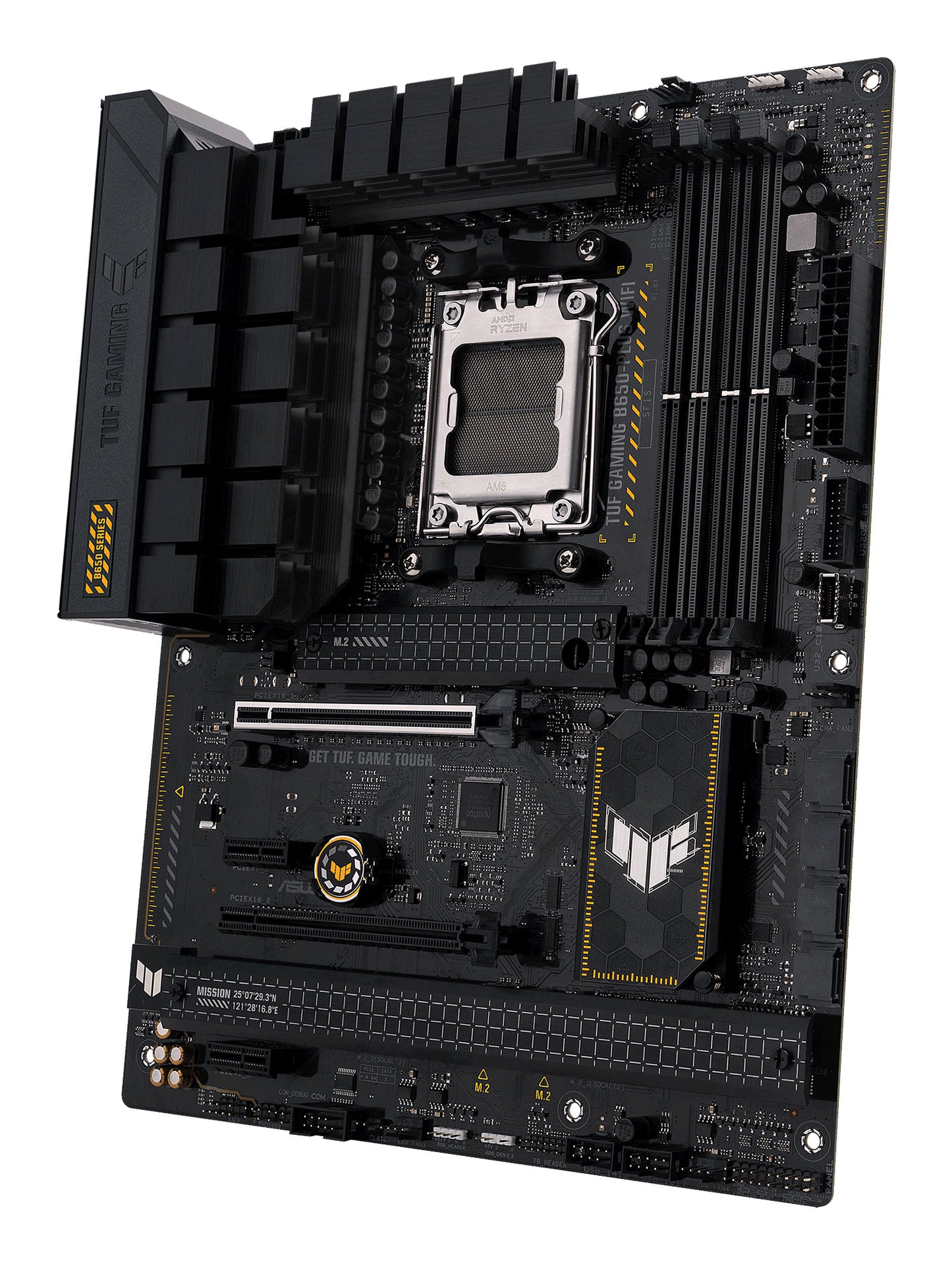 ASUS TUF Gaming B650-Plus WiFi AMD AM5 ATX Motherboard, 4x DDR5, 3x M.2, PCIe 5.0, 4x SATA, WiFi 6, 2.5GbE, USB-C 20Gbps