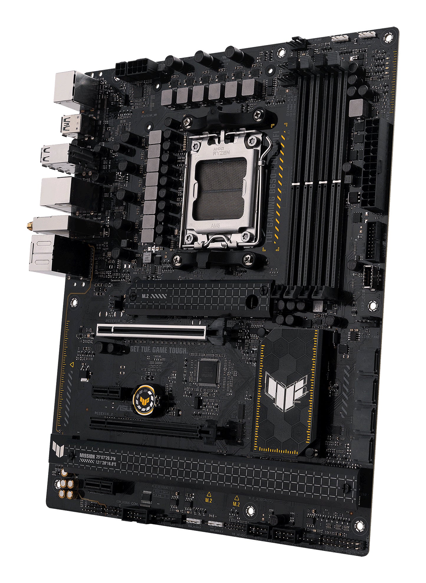 ASUS TUF Gaming B650-Plus WiFi AMD AM5 ATX Motherboard, 4x DDR5, 3x M.2, PCIe 5.0, 4x SATA, WiFi 6, 2.5GbE, USB-C 20Gbps