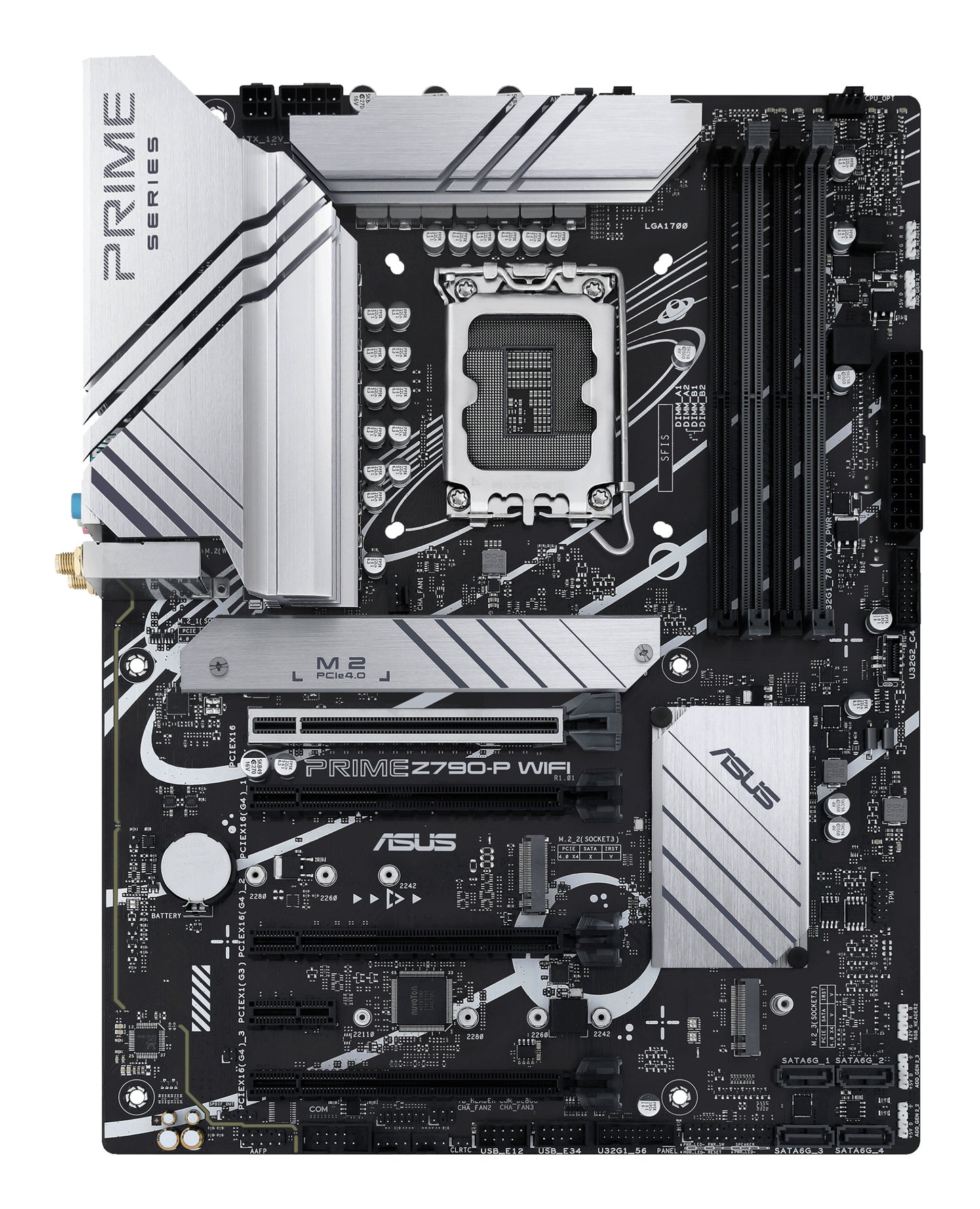 ASUS Prime Z790-P WiFi Intel LGA1700 ATX Motherboard, 4x DDR5, 3x M.2, PCIe 5.0, 4x SATA, WiFi 6, 2.5GbE, USB-C 20Gbps