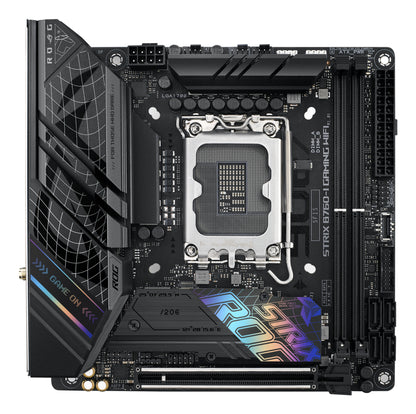 ASUS ROG Strix B760-I Gaming WiFi Intel LGA1700 Mini-ITX Motherboard, 2x DDR5, 2x M.2, PCIe 5.0, 4x SATA, WiFi 6E, 2.5GbE, USB-C 20Gbps