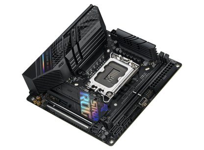 ASUS ROG Strix B760-I Gaming WiFi Intel LGA1700 Mini-ITX Motherboard, 2x DDR5, 2x M.2, PCIe 5.0, 4x SATA, WiFi 6E, 2.5GbE, USB-C 20Gbps