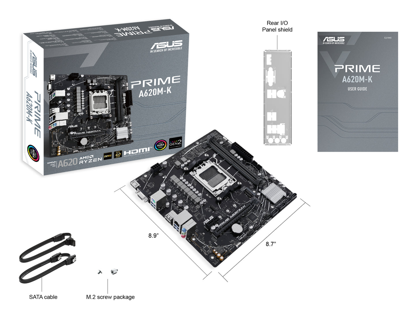 ASUS PRIME A620M-K, AMD A620, Socket AM5, micro ATX