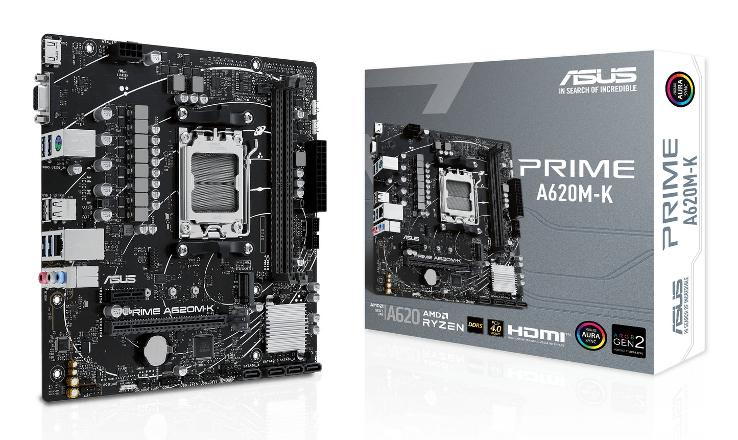 ASUS PRIME A620M-K, AMD A620, Socket AM5, micro ATX