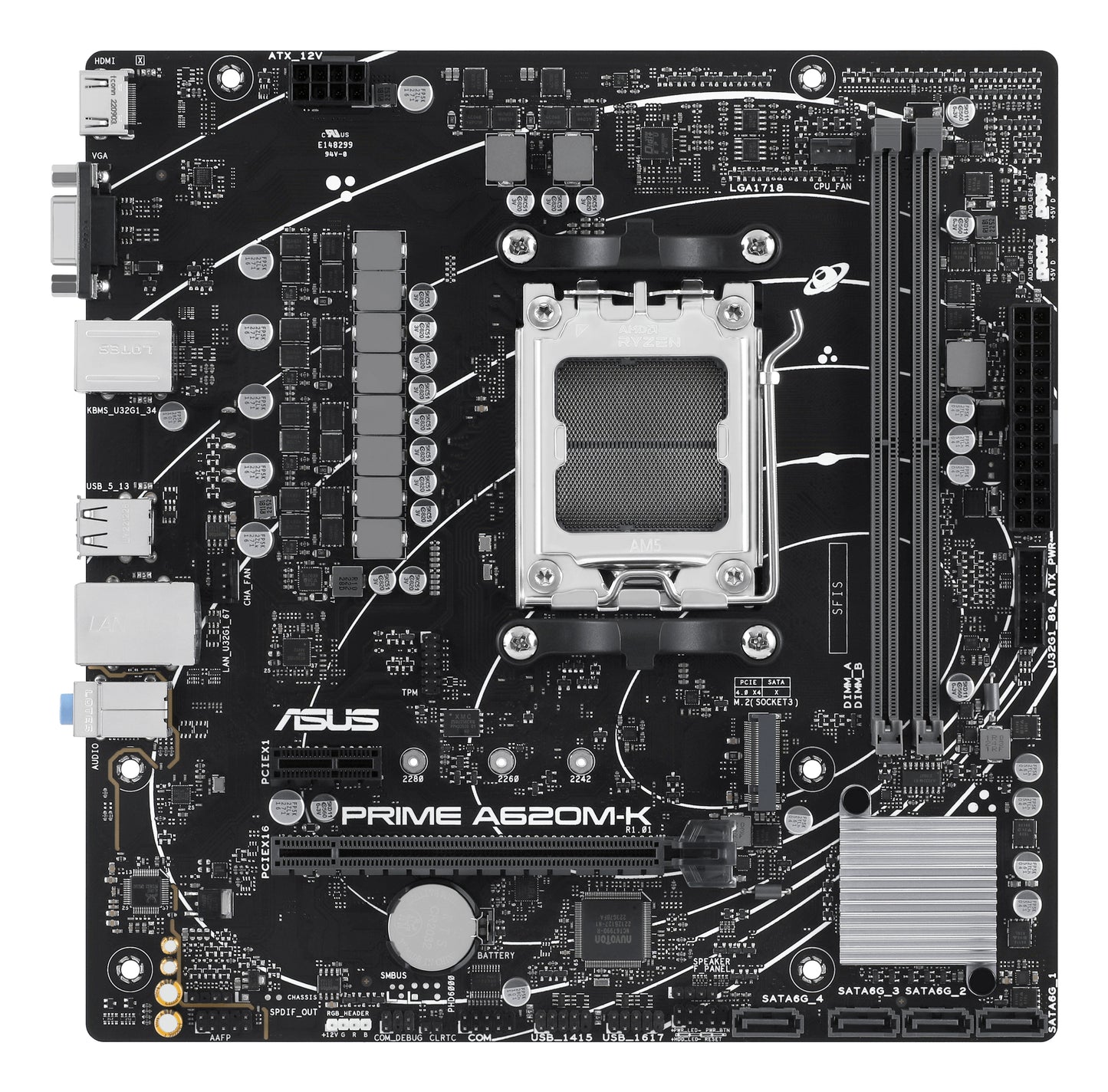 ASUS PRIME A620M-K, AMD A620, Socket AM5, micro ATX