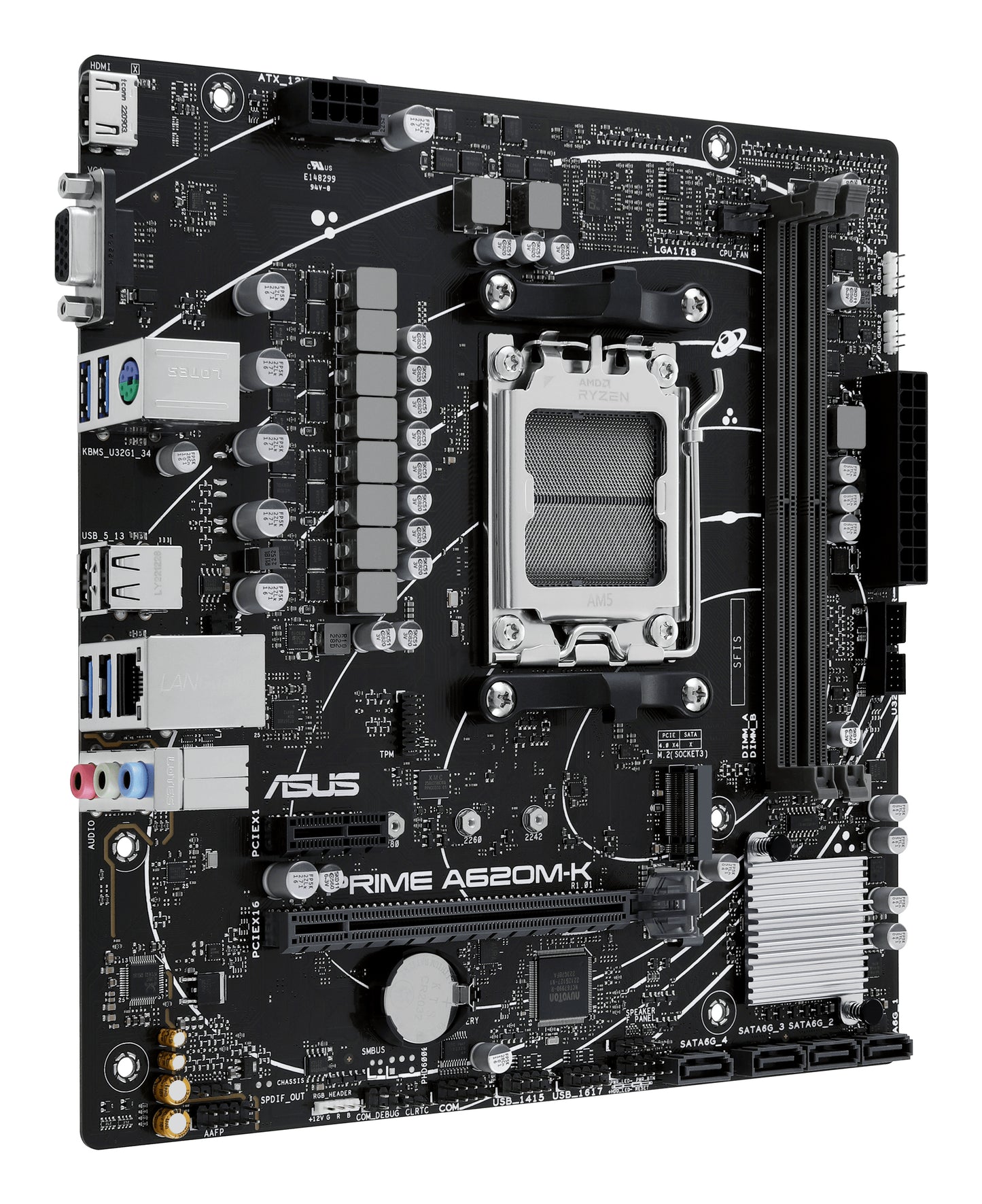 ASUS PRIME A620M-K, AMD A620, Socket AM5, micro ATX