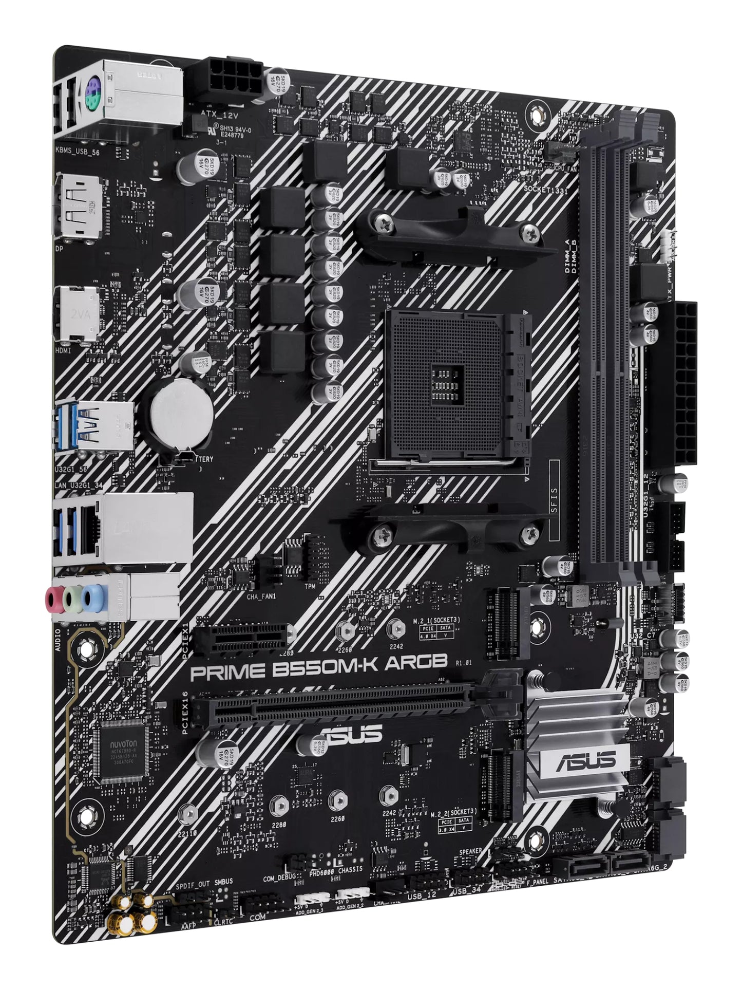 ASUS PRIME B550M-K ARGB, AMD B550, Socket AM4, micro ATX