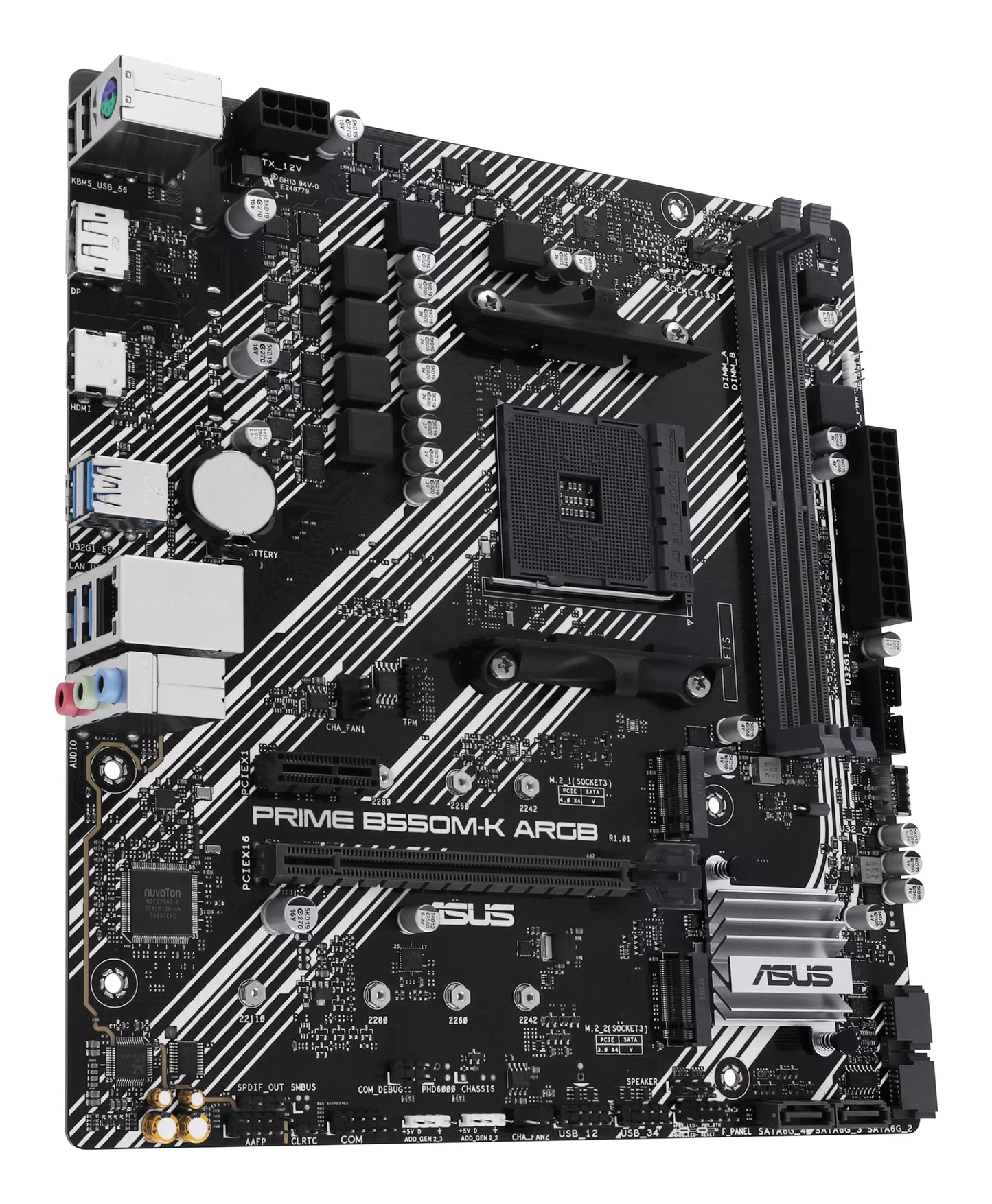 ASUS PRIME B550M-K ARGB, AMD B550, Socket AM4, micro ATX