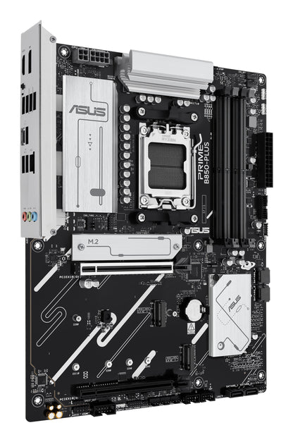 ASUS Prime B850-PLUS-CSM Motherboard, AMD B850, Socket AM5, ATX, 4x DDR5 DIMM, 3x M.2, PCIe 5.0, 2.5GbE, HDMI, DP, USB-C, Ryzen 7000/8000/9000