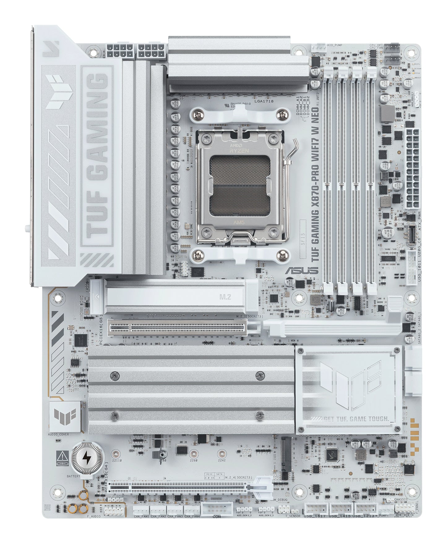 ASUS, ASUS TUF GAMING X870-PRO WIFI7 W NEO Motherboard, AMD X870, Socket AM5, ATX, AMD X870, Socket AM5, ATX