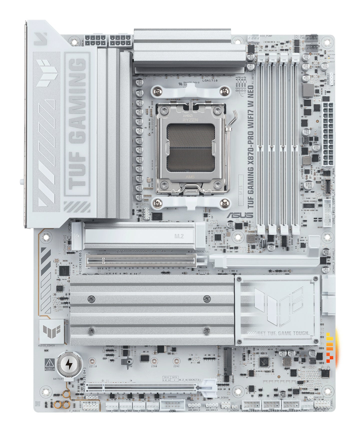 ASUS, ASUS TUF GAMING X870-PRO WIFI7 W NEO Motherboard, AMD X870, Socket AM5, ATX, AMD X870, Socket AM5, ATX