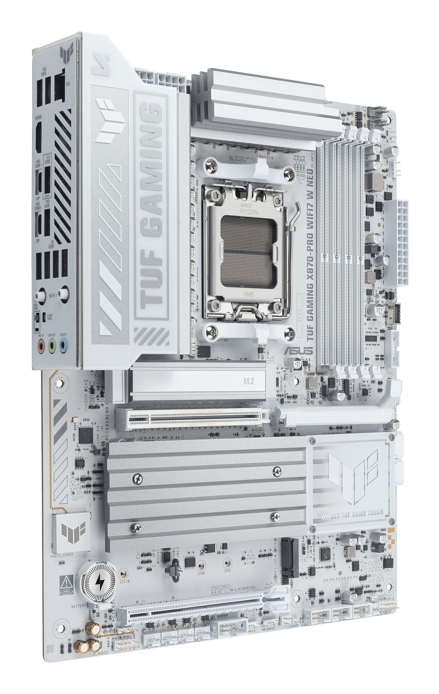 ASUS, ASUS TUF GAMING X870-PRO WIFI7 W NEO Motherboard, AMD X870, Socket AM5, ATX, AMD X870, Socket AM5, ATX