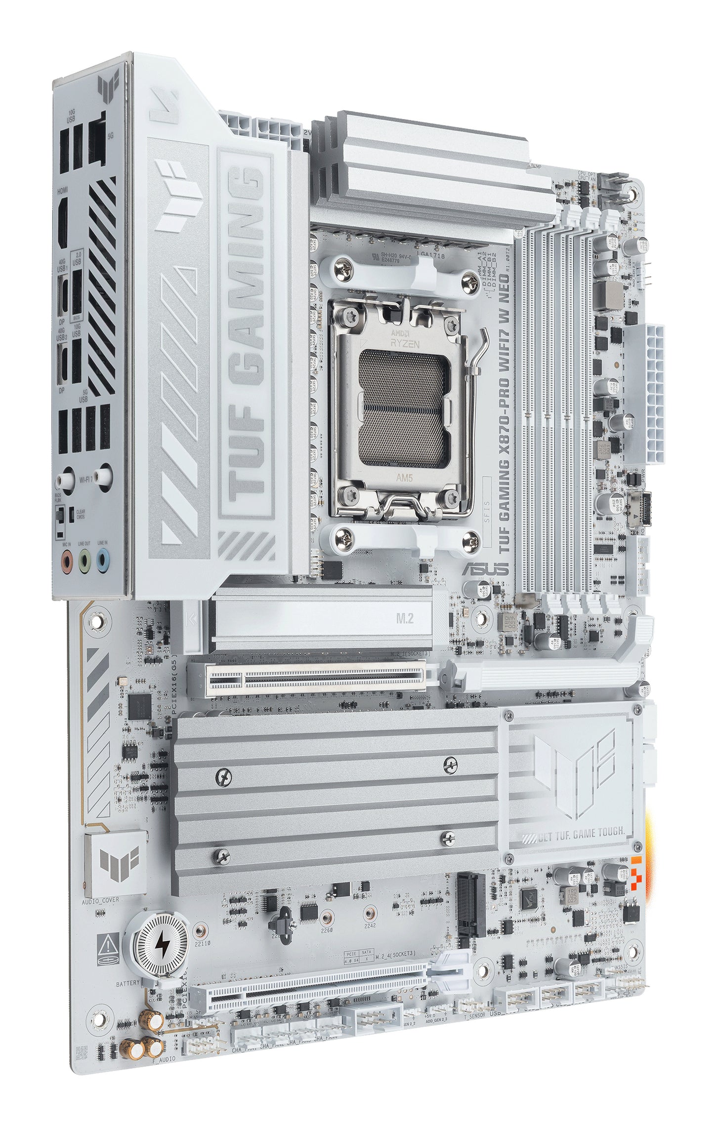 ASUS, ASUS TUF GAMING X870-PRO WIFI7 W NEO Motherboard, AMD X870, Socket AM5, ATX, AMD X870, Socket AM5, ATX