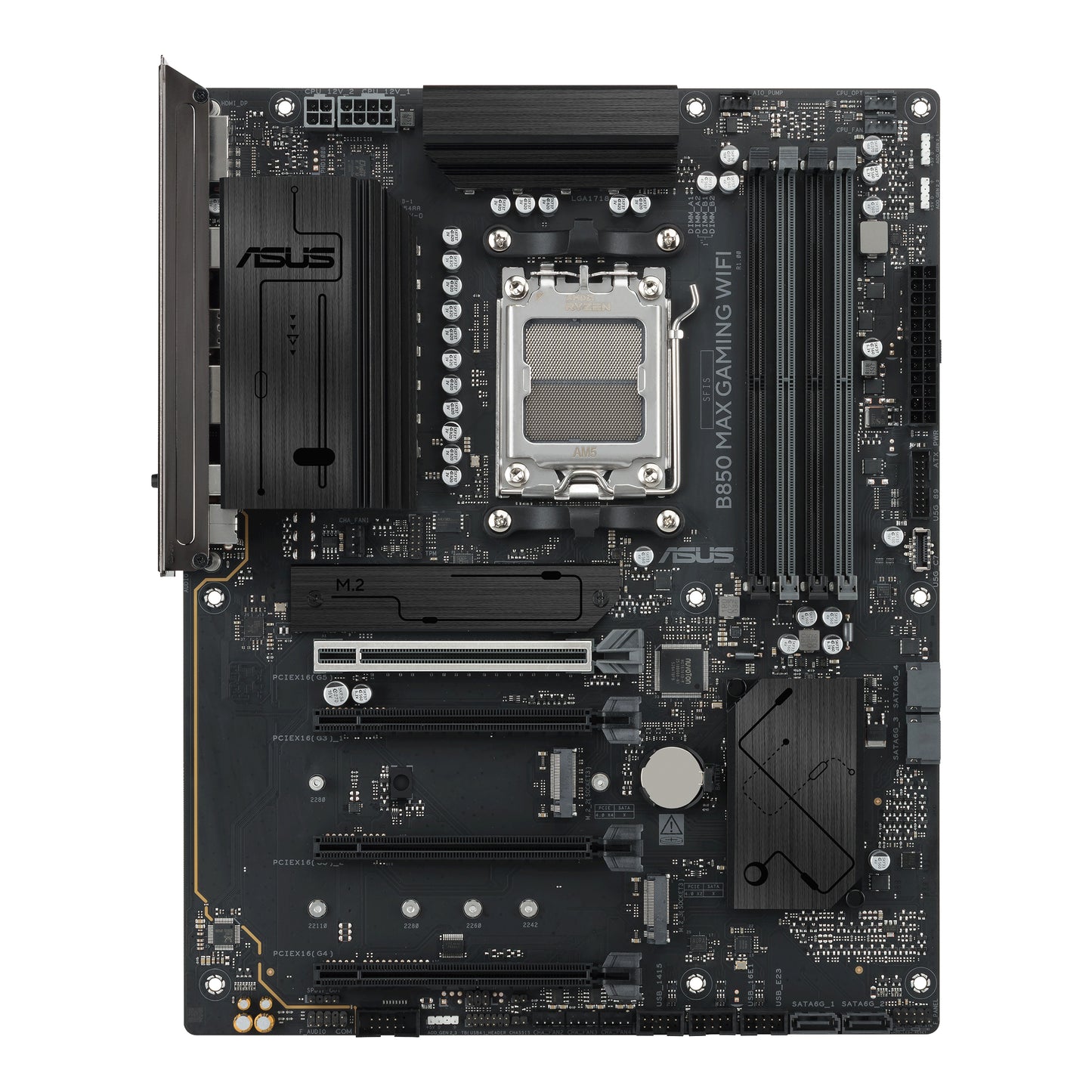ASUS, ASUS B850 MAX GAMING WIFI Motherboard, AMD B850, Socket AM5, ATX, AMD B850, Socket AM5, ATX