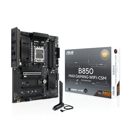 ASUS, ASUS B850 MAX GAMING WIFI Motherboard, AMD B850, Socket AM5, ATX, AMD B850, Socket AM5, ATX