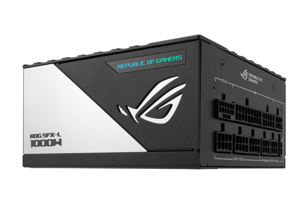 ASUS ROG Loki SFX-L 1000W Platinum PSU, Fully Modular, ATX 3.0, PCIe 5.0, ARGB, Black/Silver