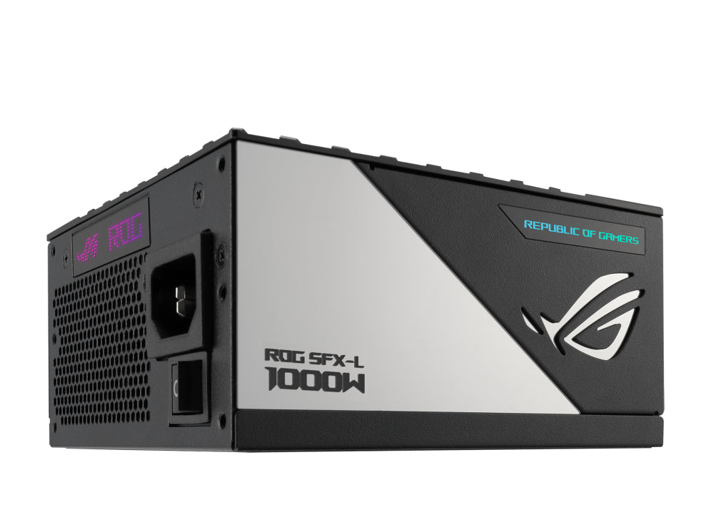 ASUS ROG Loki SFX-L 1000W Platinum PSU, Fully Modular, ATX 3.0, PCIe 5.0, ARGB, Black/Silver